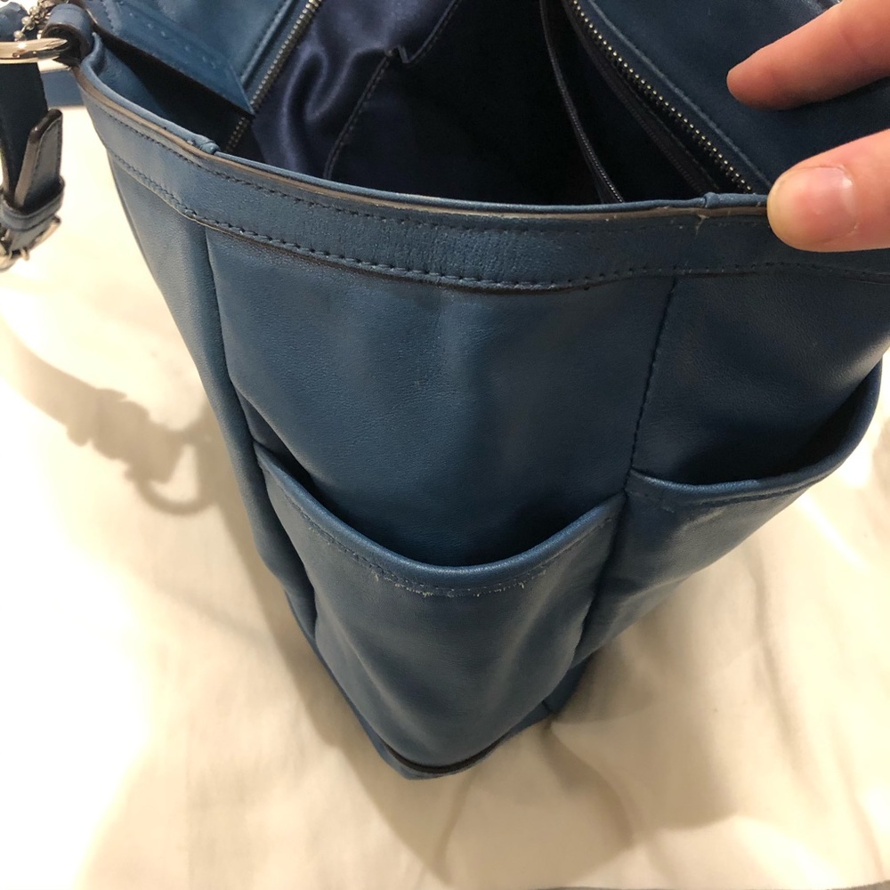 Coach Blue Tote Handbag - Picture 7 of 9